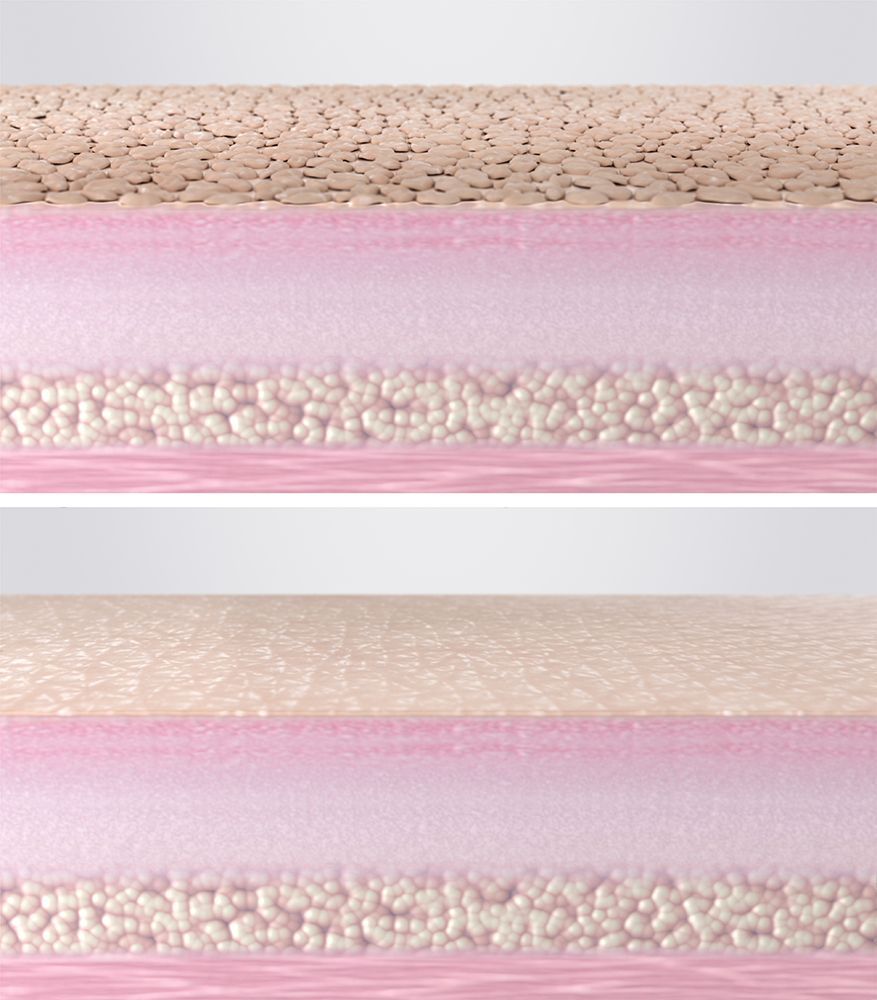 Pink and beige layered dessert bars with visible coconut or nut filling